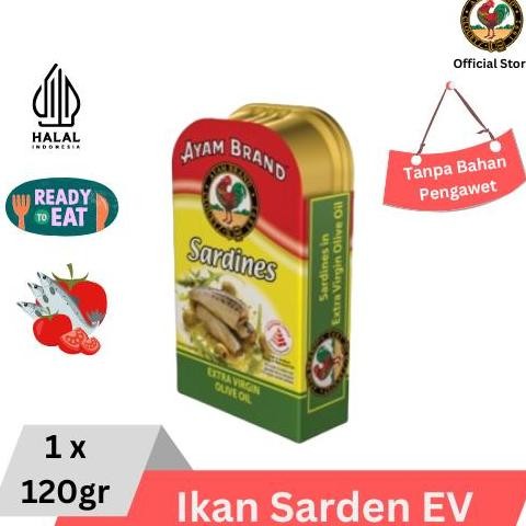

Ayam Brand - Ikan Sarden Kaleng Extra Virgin Olive Oil 120gr