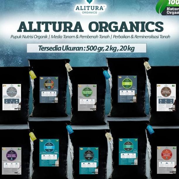 Alitura Pupuk Organik Guano Media Tanam Nutrisi Penyubur Tanah Daun Buah Gr 2Kg 20Kg 25Kg Organic Bo