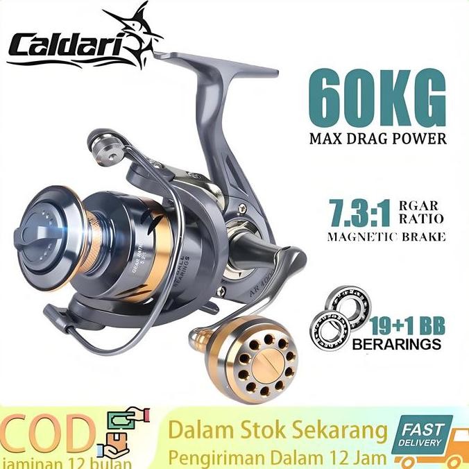 Reel Spinning 13BB AR Reel 5.8:1 Fishing Reel 60kg Drag Katrol Pancing Set Pancing Kenzi Reel Pancin