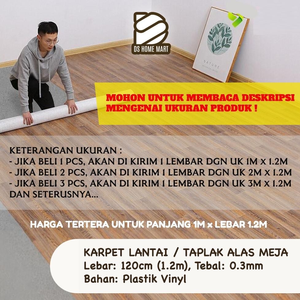 Racun Shopee Koleksi 6: Karpet Lantai Plastik Vinyl Murah Alas Meja Premium Pengganti Keramik Daimar