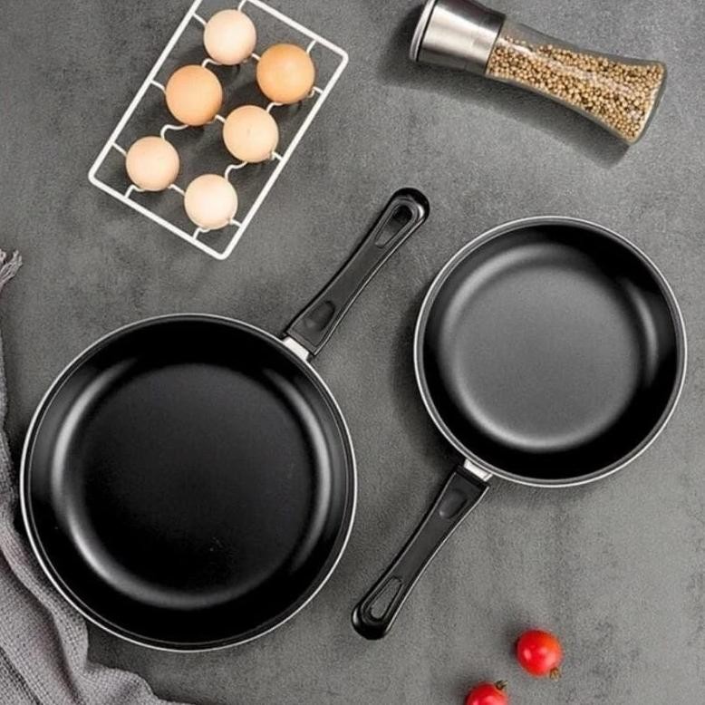 FRYPAN WAJAN TEFLON 1 SET ISI 2 / WAJAN PENGGORENGAN ANTI LENGKET aSt
