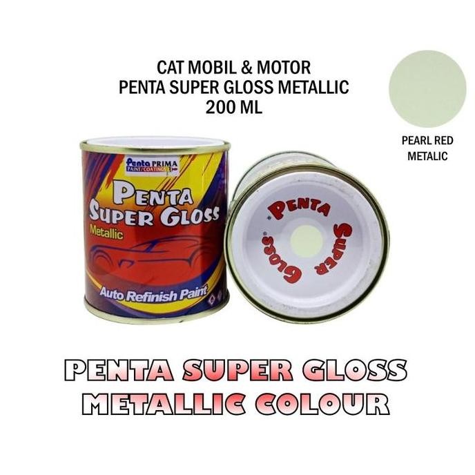 %%%%] PENTA LEMBAYUNG MERAH 200 gram - penta pearl red - cat merah lembayung - cat penta super gloss