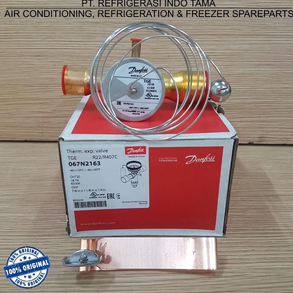 R22 / R407C TGE 18 TR  067N2163 / 067N2183 Danfoss Expansion Valve / Expansi