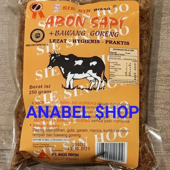 

Sie Sin Brand Abon Sapi Bawang Goreng Siesin Halal