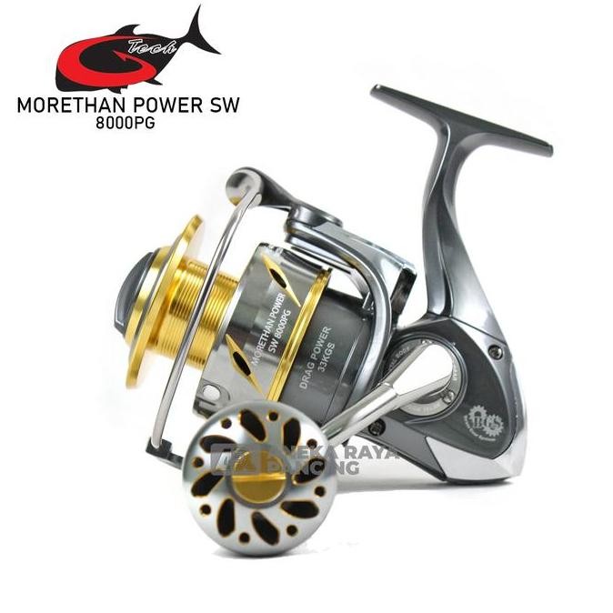 Reel G-TECH MORETHAN POWER SW 4000 s/d 10000 HG PG BGS | Power Handle Metal Body Saltwater | Laut Re