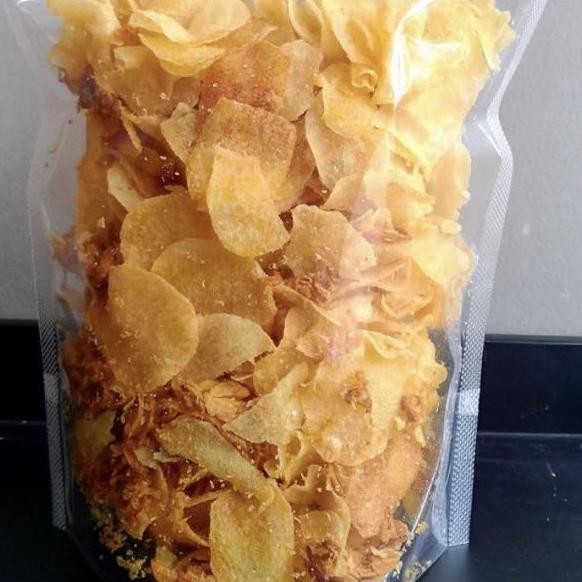 

Keripik Kripik Kentang Ebi Bawang Goreng
