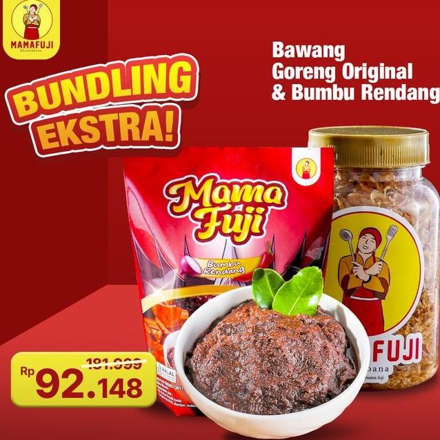 

Mamafuji Paket Bumbu Rendang Siap Makan 250Gr Bawang Goreng 110Gr