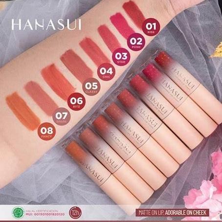 Promo Lipcream Hanasui 1 Box isi 12 pcs ( Bisa Pilih Warna ) HANASUI Mattedorable Lip Cream Lipstik 