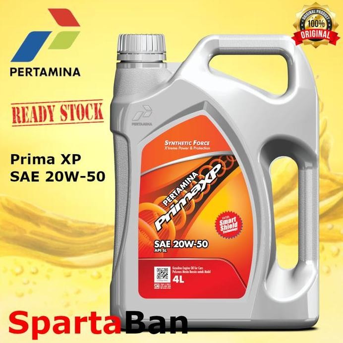 Ready Oli Pertamina PrimaXP SAE 20W-50 (4liter) - Prima XP SAE 20W50 Galon