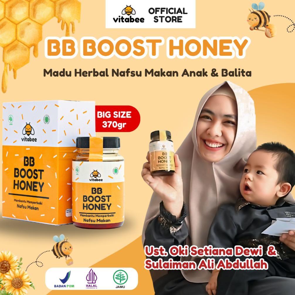 

(Terbaru) Madu Anak Anti GTM - Tambah Nafsu makan & Berat Badan - Vitabee BB Boost Honey (Terlaris)