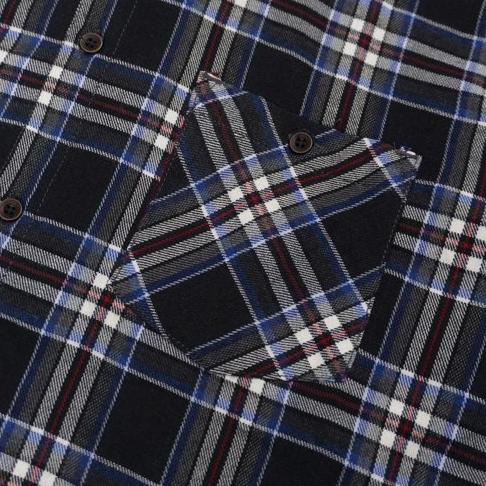 ready  Kemeja Flanel Pria Brand F2D Distro Lengan Panjang Motif Garis Kotak Slimfit 1011