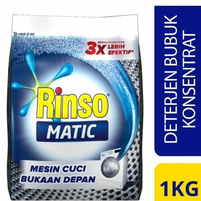 ready Rinso matic 1kg bukaan depan/rinso matic front loading/rinso matic 1kg murah