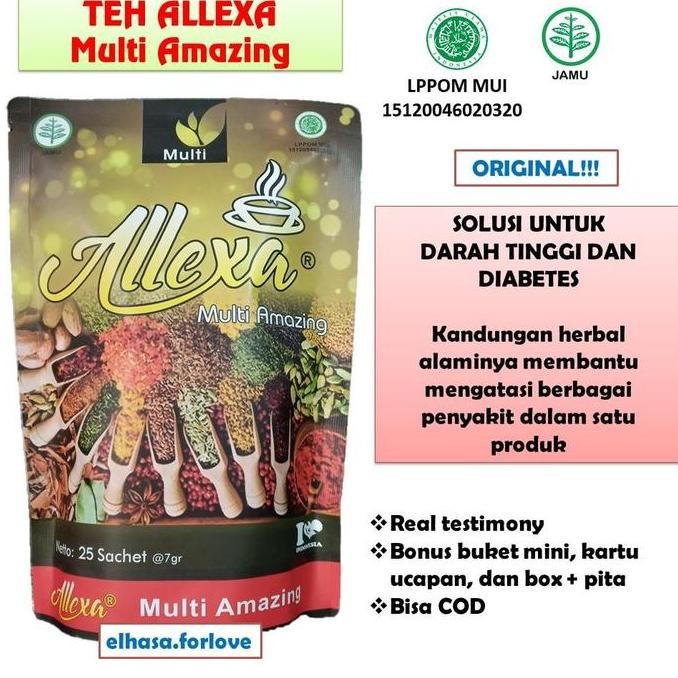 

welcome to tahuan jaya ORIGINAL! ALLEXA MULTI AMAZING TEH HERBAL DARAH TINGGI DAN DIABETES - SOLUSI HERBAL DARAH TINGGI DAN DIABETES AMAN & HALAL REAL TESTIMONI - ISI 25 SACHET BONUS BUKET MINI DAN KARTU UCAPAN