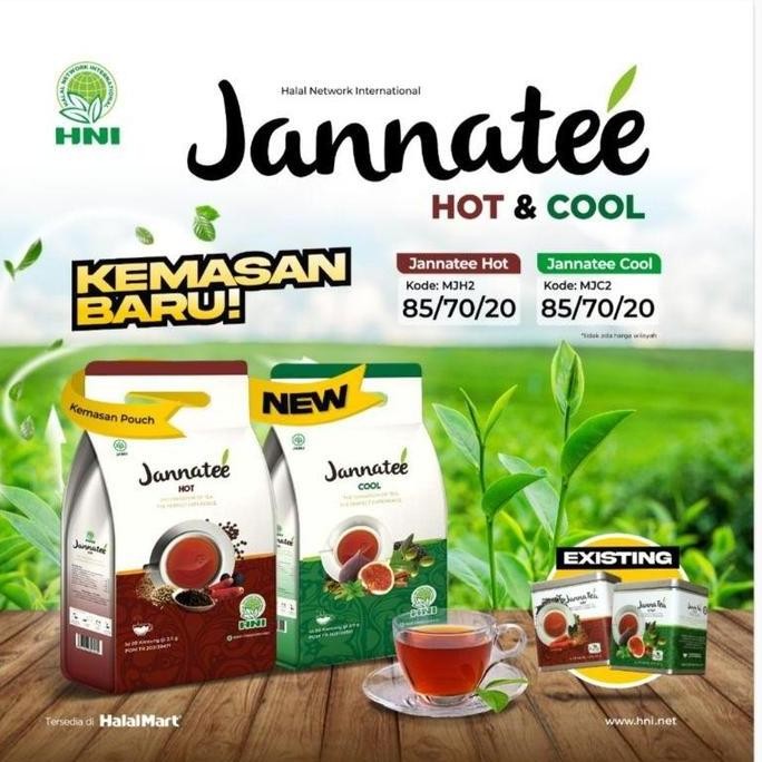 

welcome to tahuan jaya Teh HNI - JANNATEE HOT & COOL - Sensasi Teh Herbal Alami - Melegakan Tenggorokan