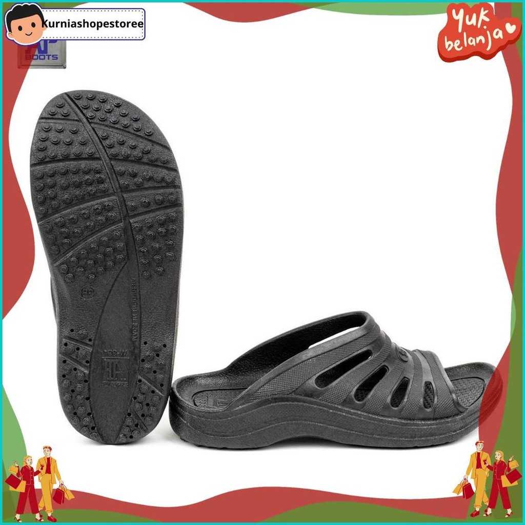 Ap Boots 991 Hitam - Sandal Selop Bigpromo