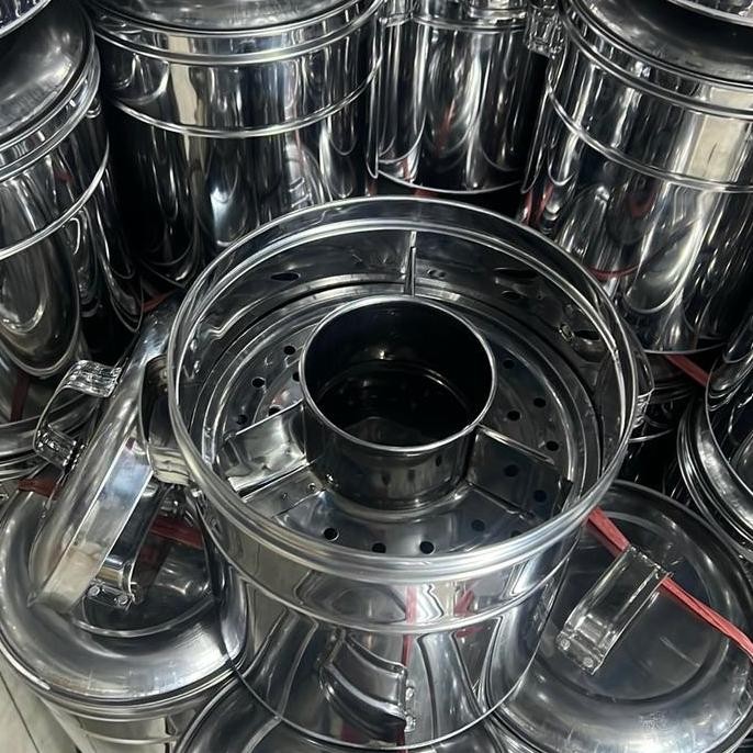 Dandang Bakso Sekat 3 Ukuran 26 Stainless Steel Kapasitas 2 Kg Untuk 30 Porsi Cocok Untuk Berbagai A