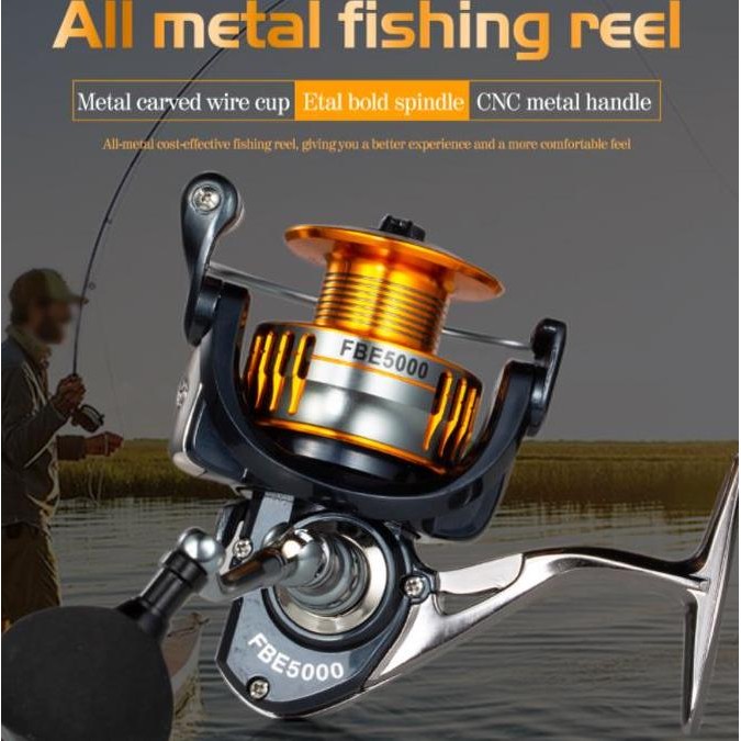 REEL PANCING FBE 2000-7000 BEARING 17+1BB METAL SPOOL ONE WAY DRAG 8KG