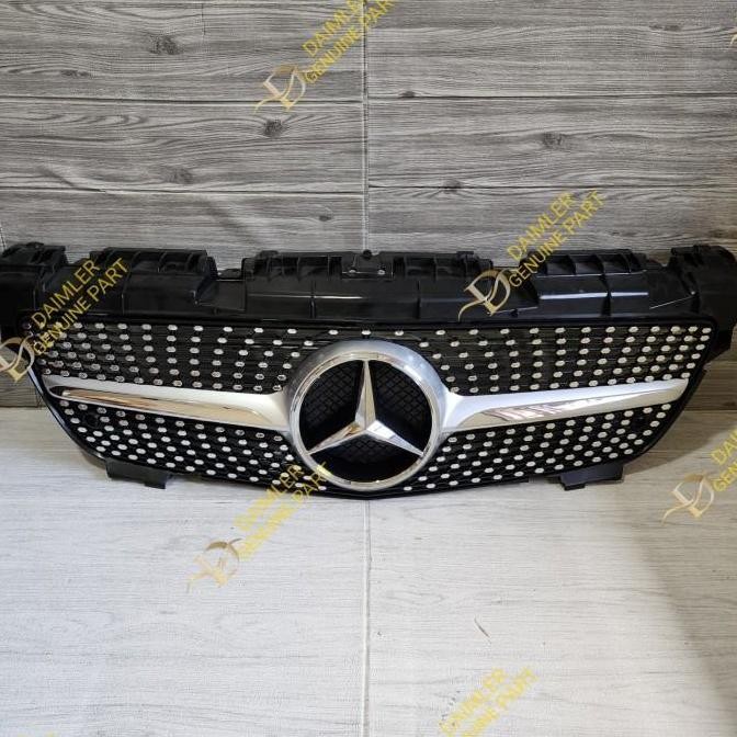 GRILL DIAMOND MERCEDES BENZ R172 W172 SLK 2011-2015 GRILLE R172 SLK-CLASS WITH EMBLEM LOGO - SILVER 