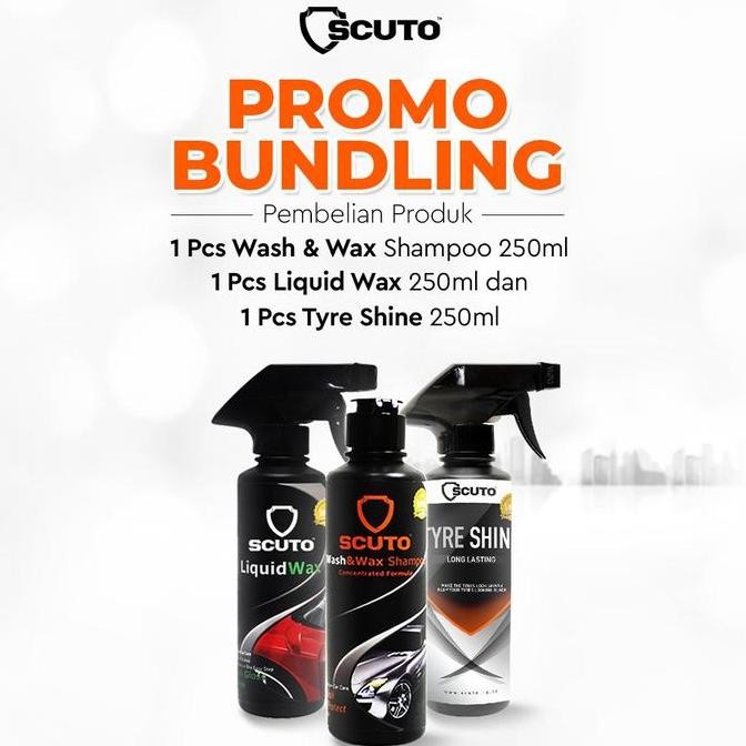 PROMO Scuto Paket Perawatan Kendaraan Mobil dan Motor After Coating