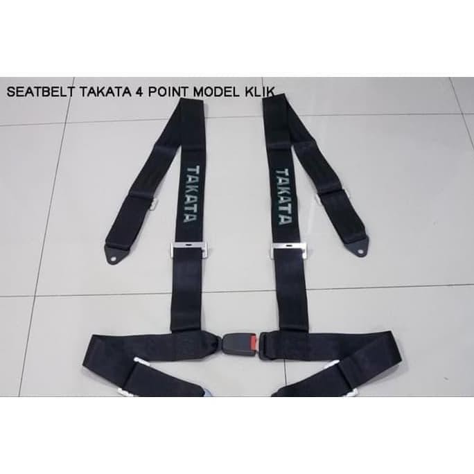 SEATBELT COLOK TAKATA 3 INCH 4 POINT SEATBELT BUCKLE RACING UNIVERSAL