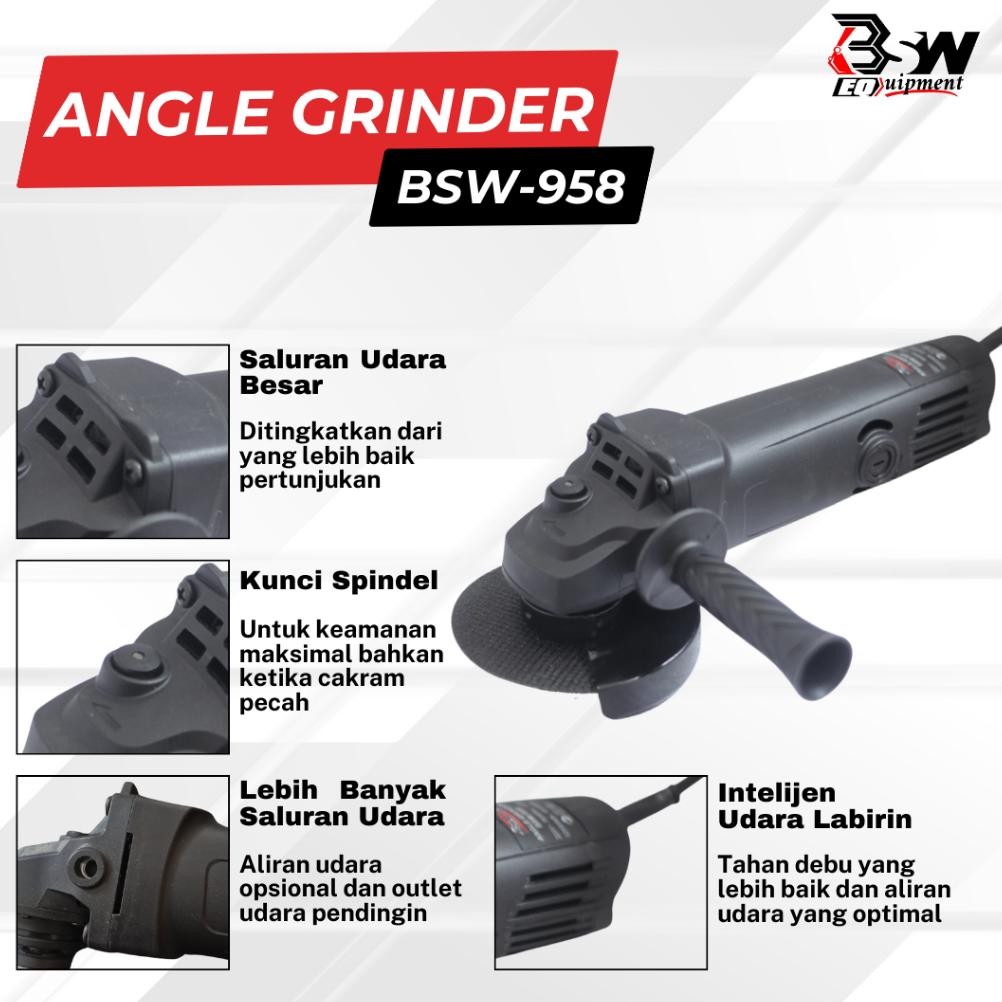 Promo  Model Maktec Gerinda Termurahh Gerinda T-Rex/Gimpet/Bsw Gerinda Tangan Gerinda Listrik 4 In