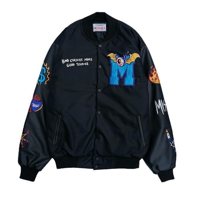 Miscast Varsity Jaket Vintage Hecate Black Distro Waterproof Parka Bandung Keren Casual PS