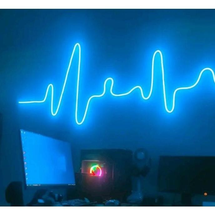 Promo Lampu Hias Motif Detak Jantung Lampu Hias Kamar Aesthetic Neon GS