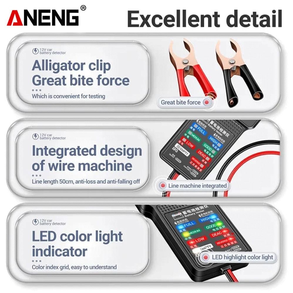 Aneng Bt171 Indikator Panel Monitor Penguji Baterai Indikator 12V Ori