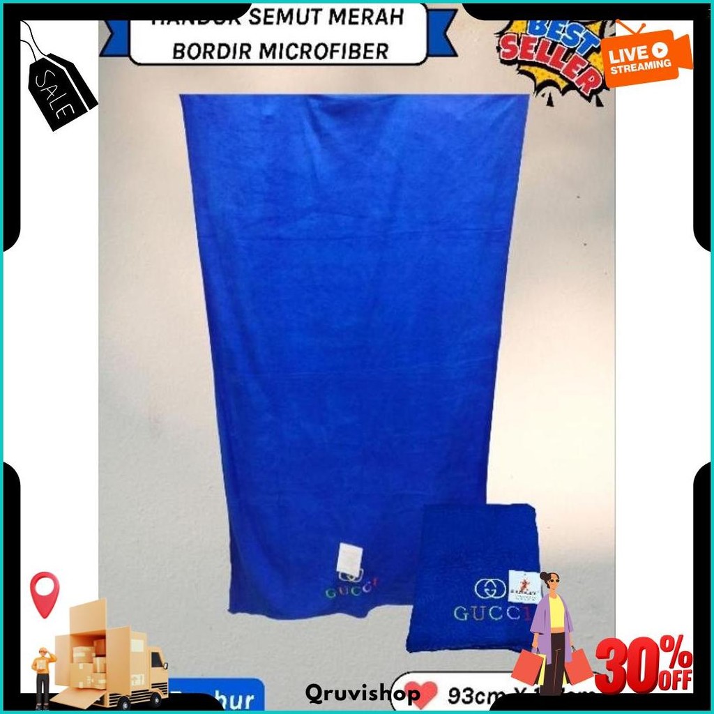 Handuk Mandi Jumbo Bordir Gucci Merk Semut Merah Gratis Ongkir
