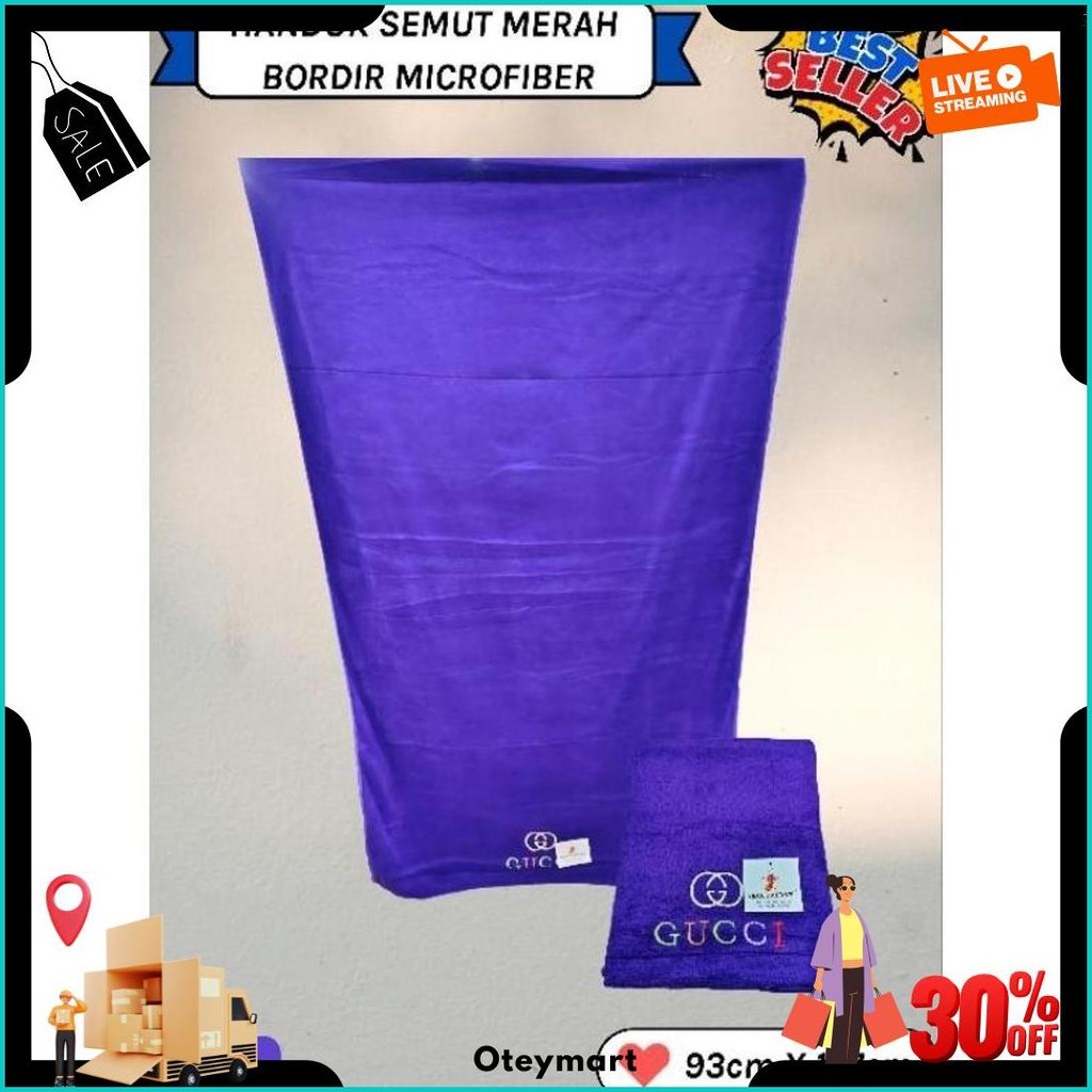 Handuk Mandi Jumbo Bordir Gucci Merk Semut Merah Original Produk