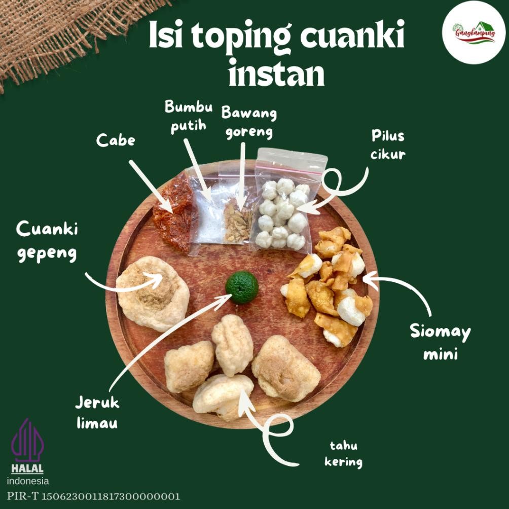 

Cuanki Instan Gangkampung 12Pcs Isi Makanan Lengkap