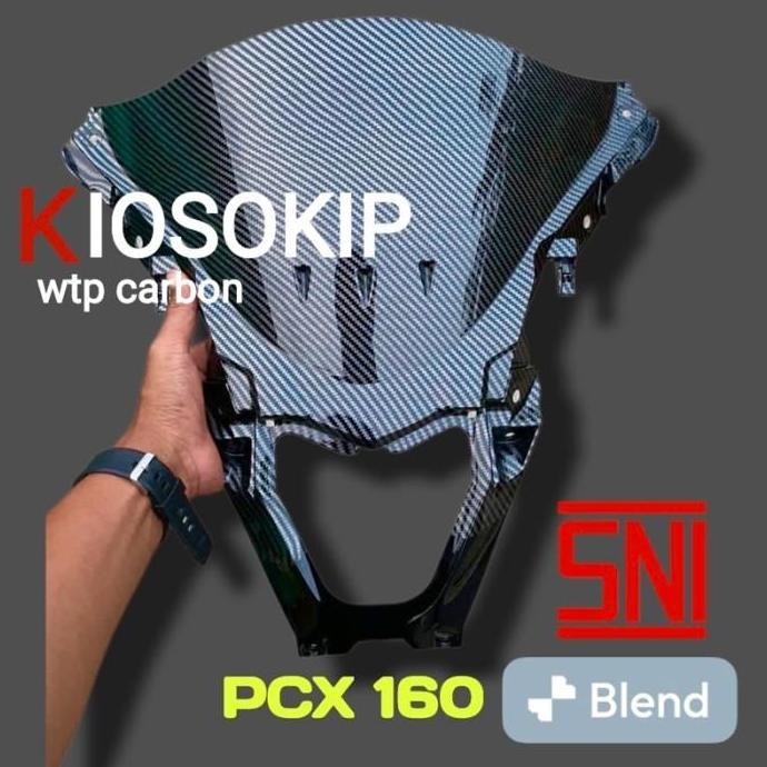 Promo Cover Windshield Depan Visor Pcx 160 carbon dasi pcx 160 carbon COD