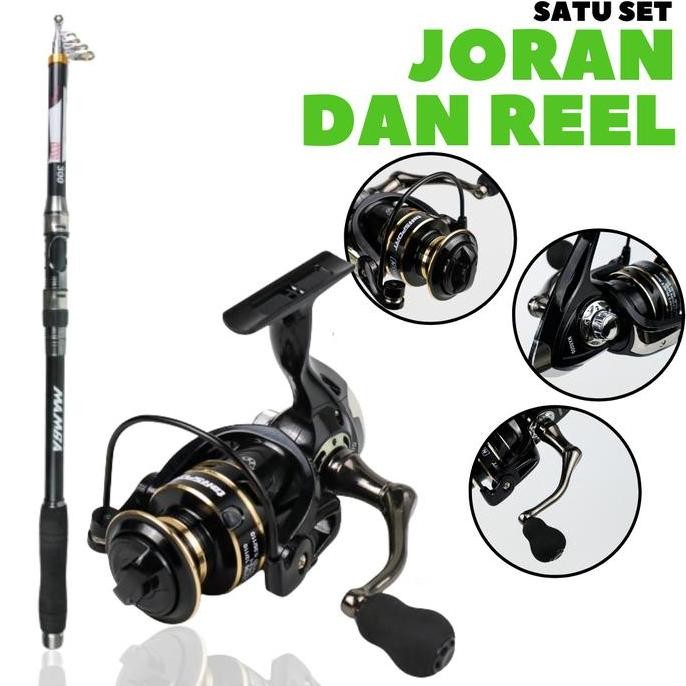 Satu Set Reel Joran Pancing Ikan Laut Galatama Empang
