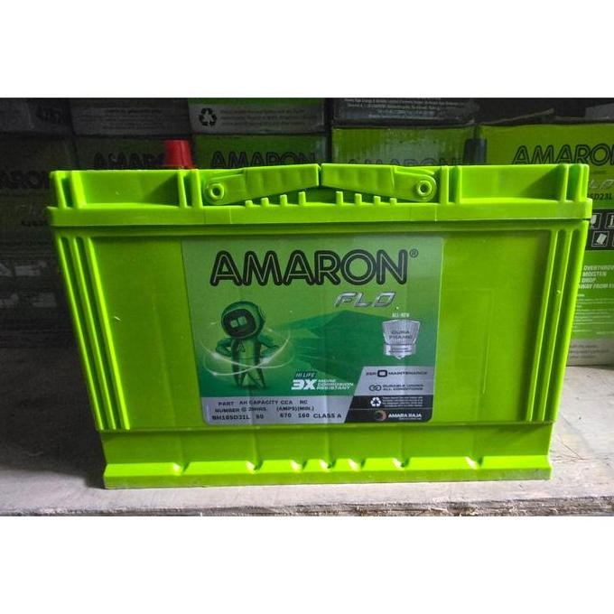 Aki Mobil Kering Amaron HI LIFE PRO 105D31R 105D31L 80 AH MF