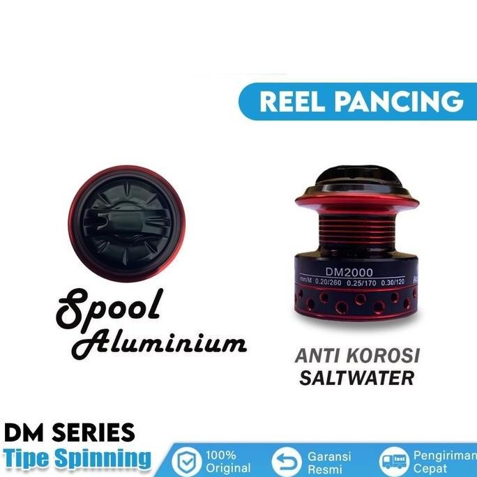 Reel Pancing Gulungan Senar DM1000 Katrol Kerekan Pancing Fishing Reel Spool Metal Aluminium