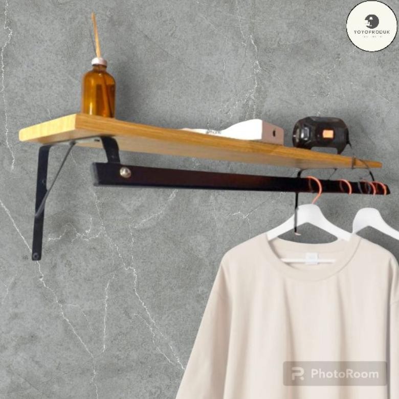 Rak Gantungan Baju Desain Minimalis - Gantungan Baju Tempel Dinding
