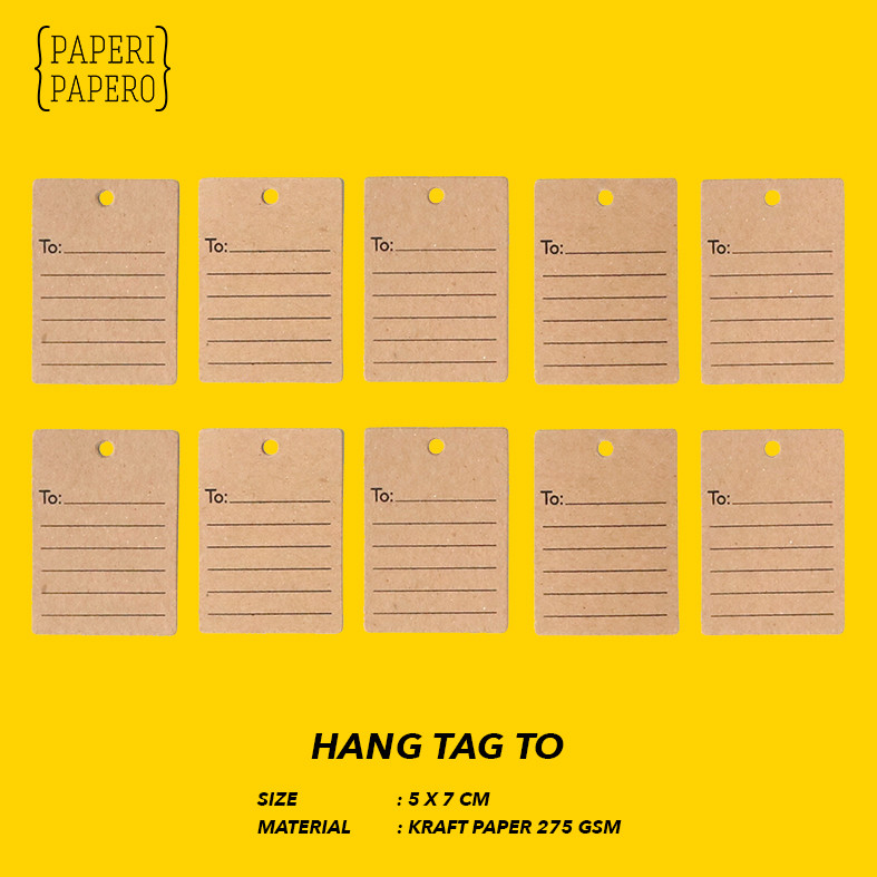 

Hang Tag To - Label Alamat / Nama / Pesan Singkat