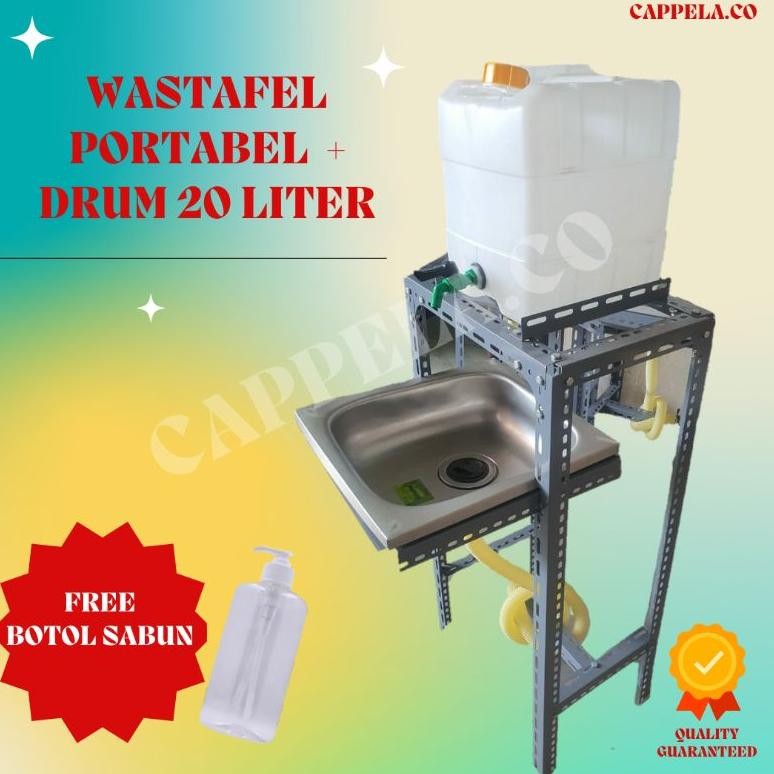 Wastafel Portabel Drum + Cuci Tangan Murah