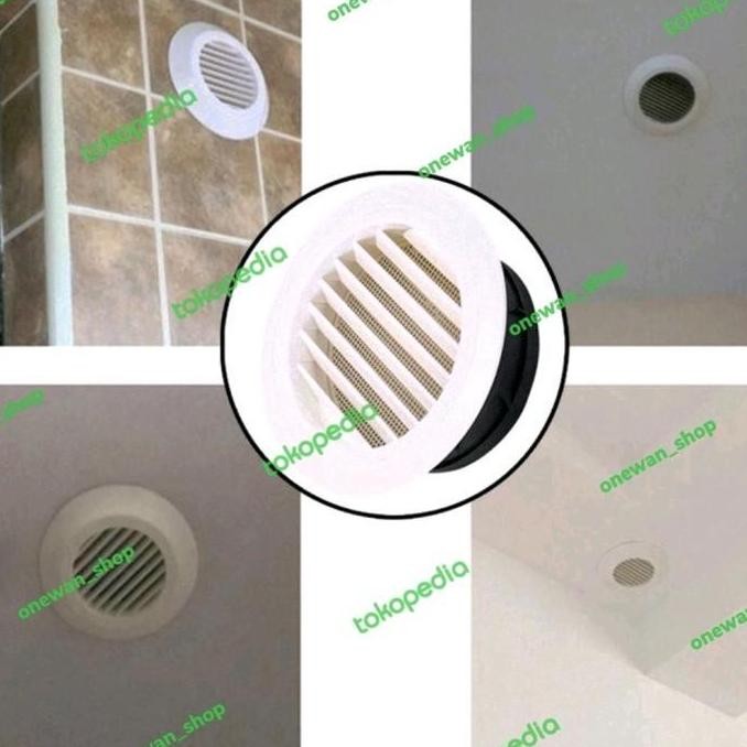 penutup ventilasi udara bulat 6 in dinding / plafon