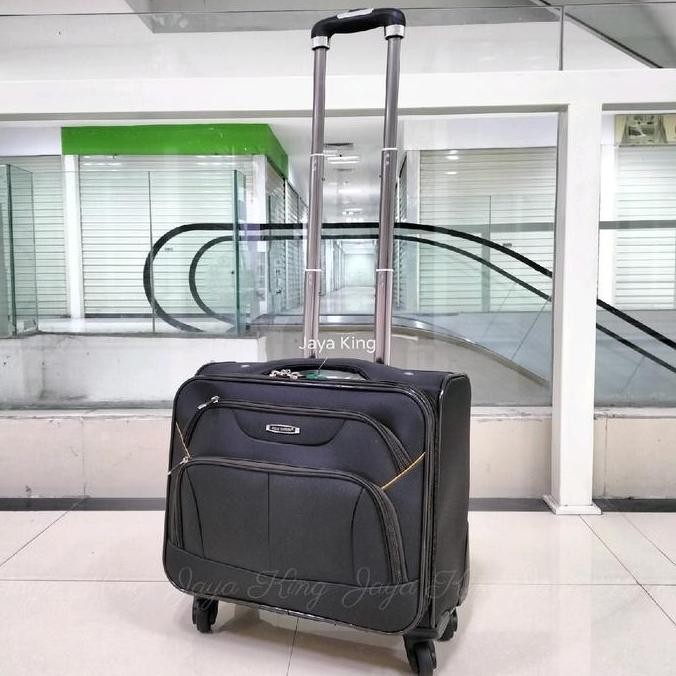 Koper Kabin Kain 14 Inch Pramugari Polo Garden Roda 4 Putar