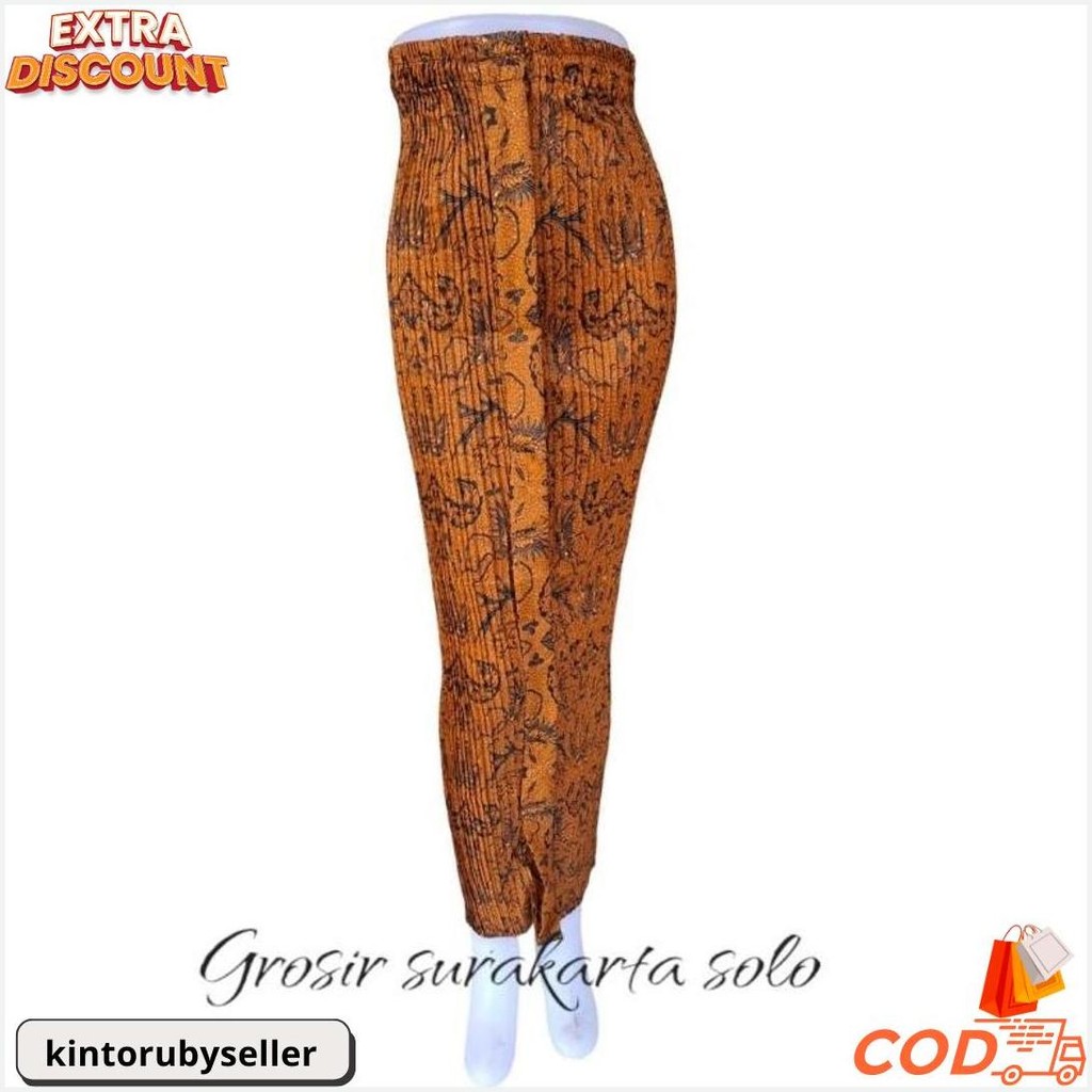 Rok Plisket Batik Motif Wahyu Tumurun / Rok Plisket Batik Wiru Gratis Ongkir