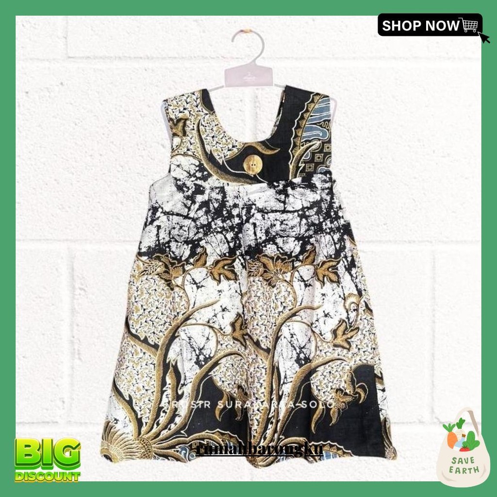 Dress Batik Anak Model Erika Gratis Ongkir