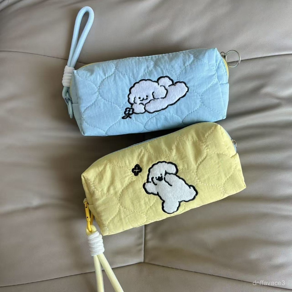 

Line Art Puppy Pencil Case Student Pencil Case Large Capacity Portable Makeup Bag Cartoon Handbag
