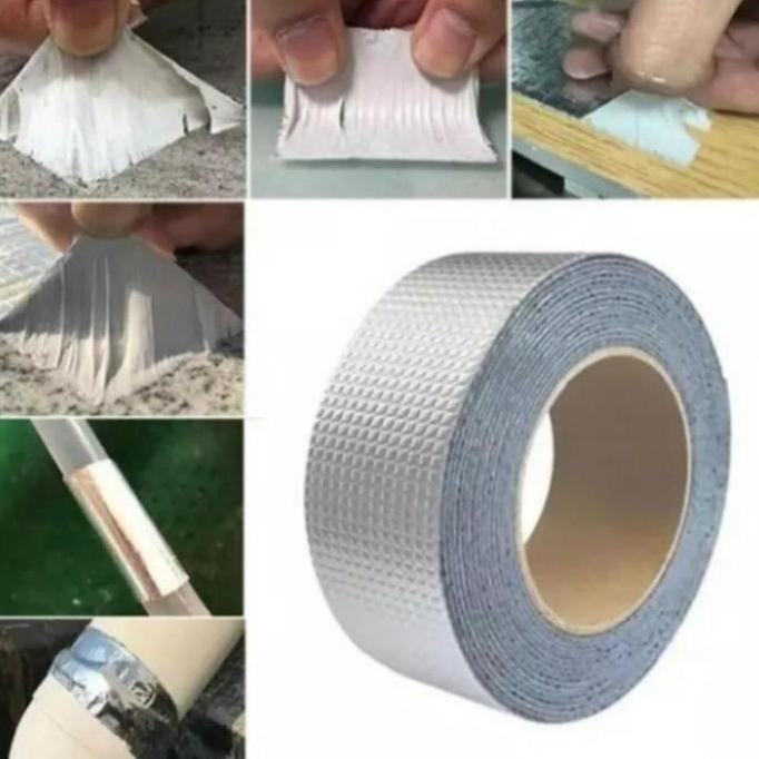 

Lakban anti bocor aluminium foil watetproof 10cm 5mtr FT