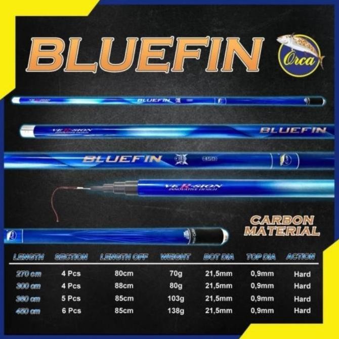 Joran Tegek Carbon Orca Bluefin Mentah AP Original