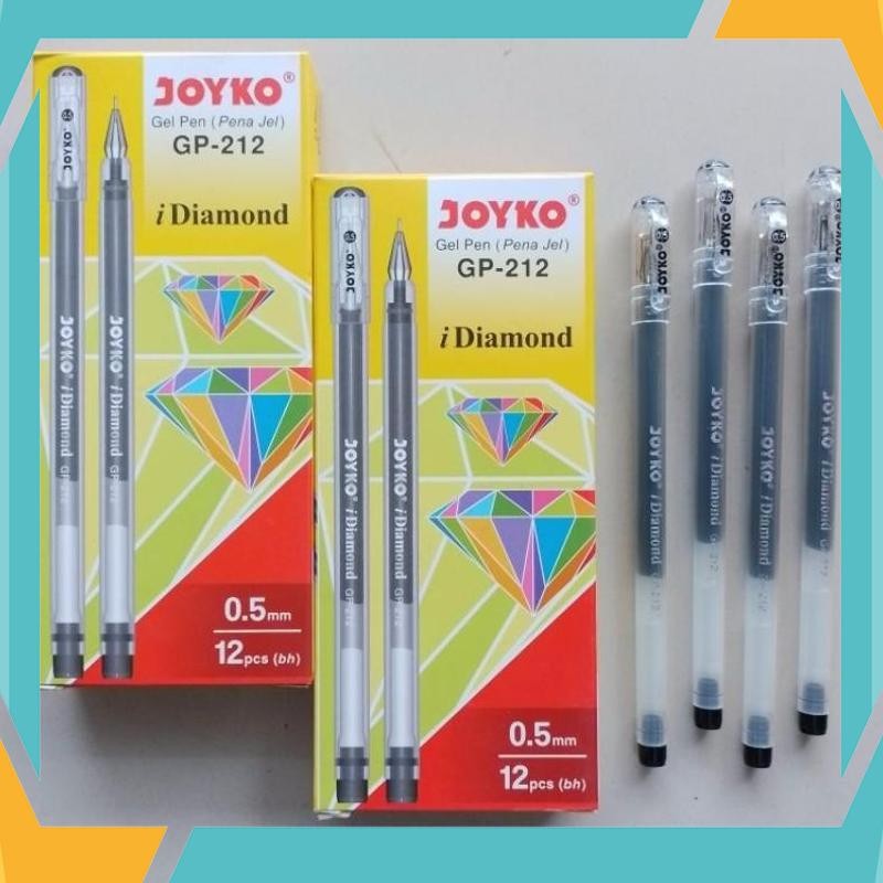 

Bisa COD Pulpen Gel Pen Joyko GP-212 Diamond Gel ( 12 Pcs ) [ Original ] IOL-08