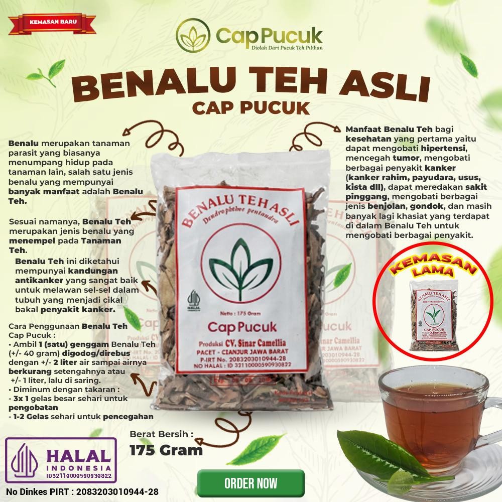 

LS Benalu Teh Asli Cap Pucuk 175g Halal Indonesia