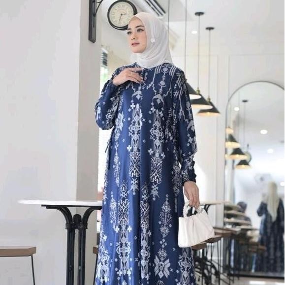 DT7 >> Gamis Maxmara silk Nagita size L- 6L / Gamis Maxmara silk jumbo /  Gamis silk premium / Gamis