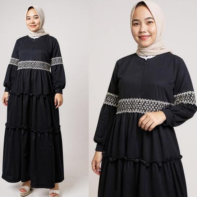 DA7 }} GAMIS RENDA SAVINA ANJANI MAHIRA DRESS WANITA MAXY GL FASHION