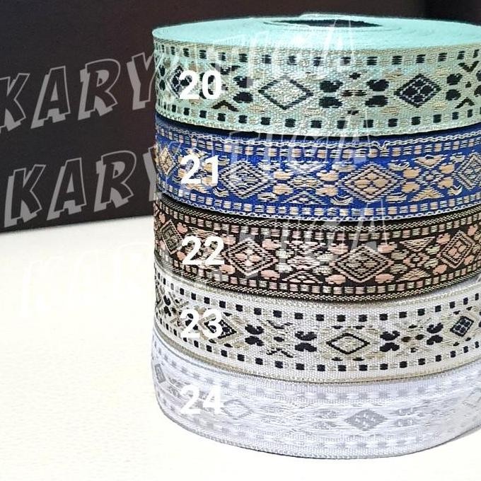 

Produk Terbaik] Renda Gamis / Pita Gamis Lebar 2 Cm - Part 2 (15 Meter) Biru Merah